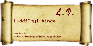 Ludányi Vince névjegykártya