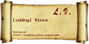 Ludányi Vince névjegykártya